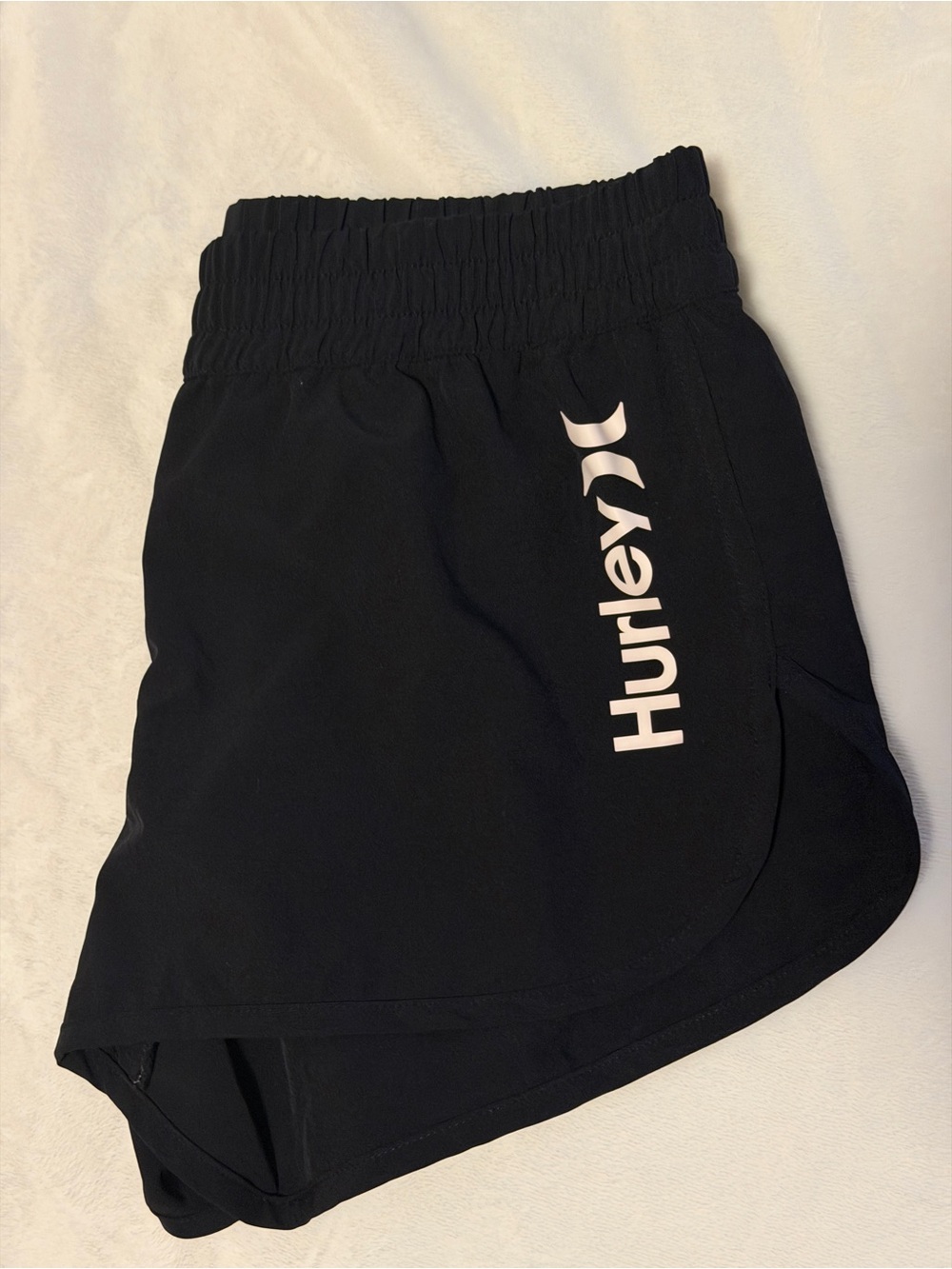 Hurley Black Women's Athletic Shorts with Logo